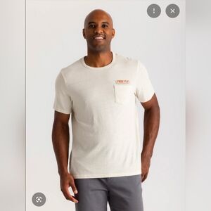 NWT Ms Freefly Lazy Tides Pocket Tee In Heather Birch